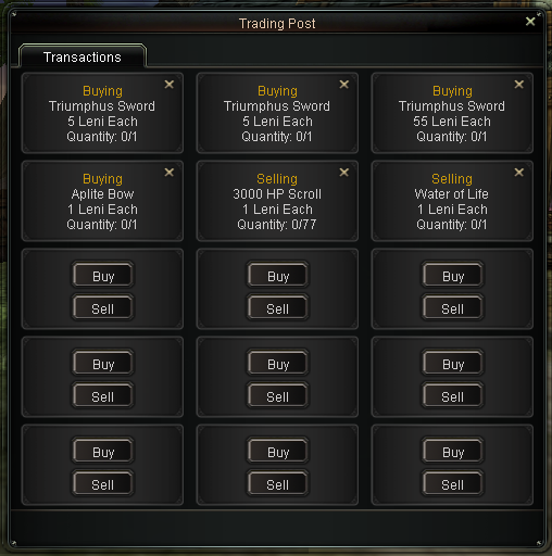 Trading Post UI